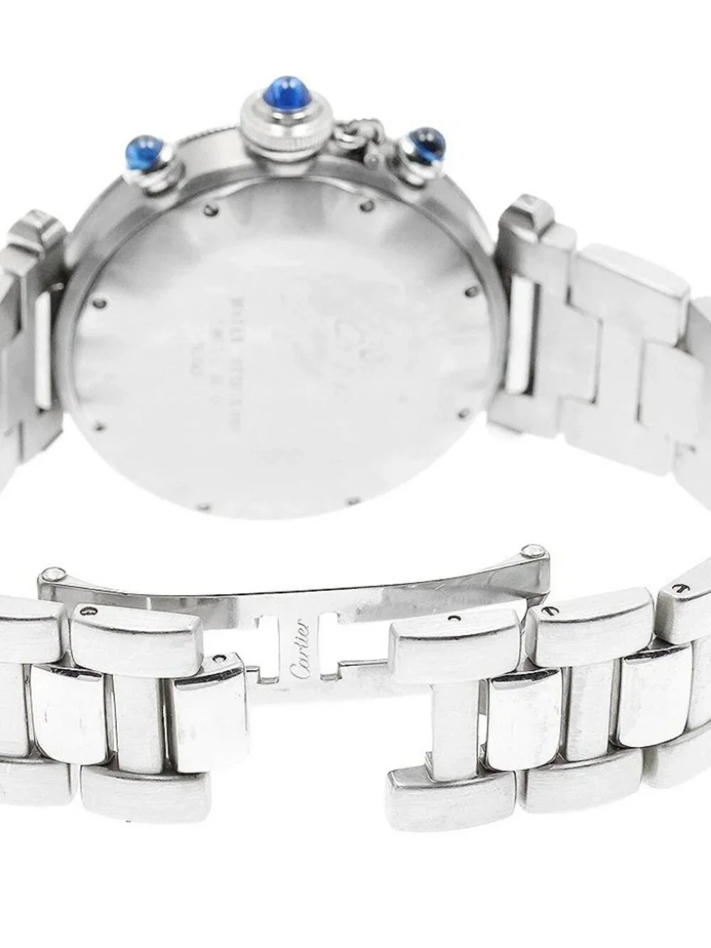 CARTIER Pasha 38 W31018H3 Chronograph Silver Dial Quartz Men's Watch_962979